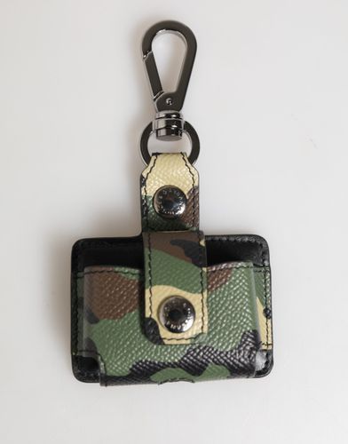 Camouflage Leather Metal Accessory Airpods Men's Case - Dolce & Gabbana - Modalova