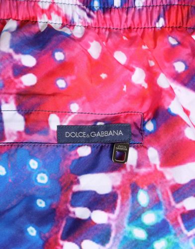 Neon Print Polyester Shorts Men's Swimwear - Dolce & Gabbana - Modalova