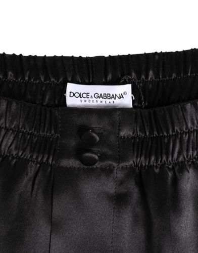 Silk Satin Elastic Men Boxer Short Men's Swimwear - Dolce & Gabbana - Modalova