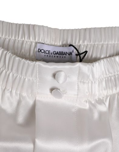 Silk Satin Elastic Men Boxer Short Men's Swimwear - Dolce & Gabbana - Modalova
