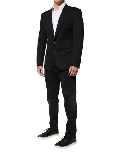 Dark Cotton Men Jacket Coat Blazer Men's Suit - Dolce & Gabbana - Modalova