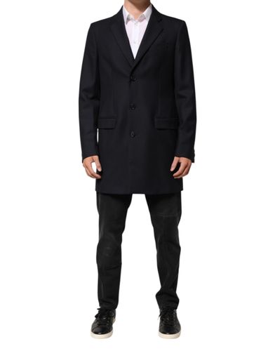 Dark Wool Men Jacket Coat Blazer Men's Suit - Dolce & Gabbana - Modalova
