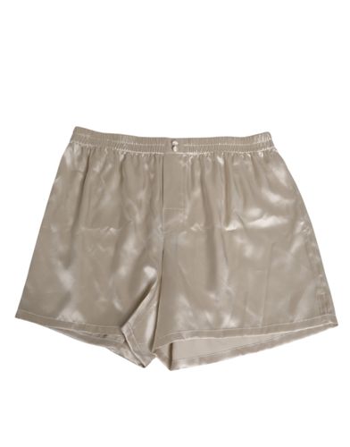 Silk Satin Elastic Men Boxer Short Men's Swimwear - Dolce & Gabbana - Modalova