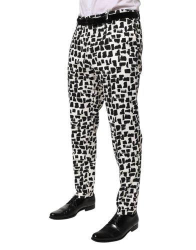 Abstract Print Cotton Blend Men's Pants - Dolce & Gabbana - Modalova