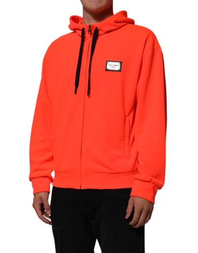 Fluorescent Polyester Logo Patch Hoodie Men's Sweater - Dolce & Gabbana - Modalova