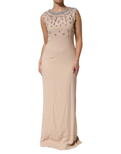 Ecru Beaded Crystal Embellished Women's Dress (Pre-Owned) - Dolce & Gabbana - Modalova