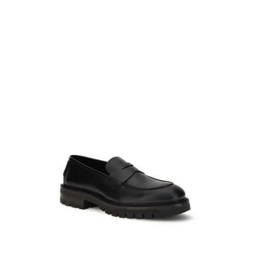 Calf Leather Bos Taurus Slip-On Men's Loafers - Ferragamo - Modalova
