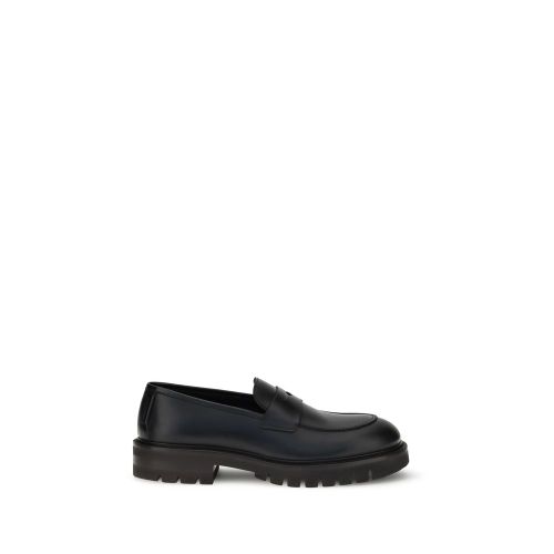 Calf Leather Bos Taurus Slip-On Men's Loafers - Ferragamo - Modalova