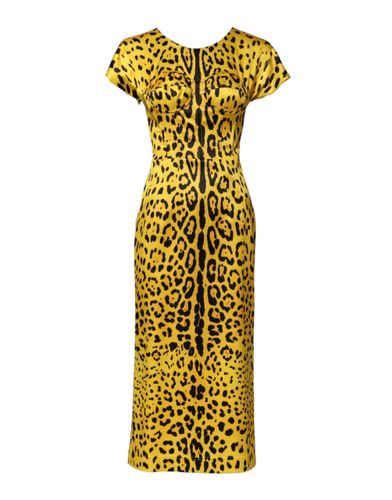 Polyester Leopard Midi Sheath Women's Dress - Dolce & Gabbana - Modalova