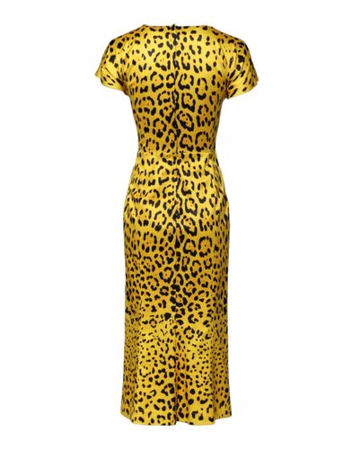Polyester Leopard Midi Sheath Women's Dress - Dolce & Gabbana - Modalova