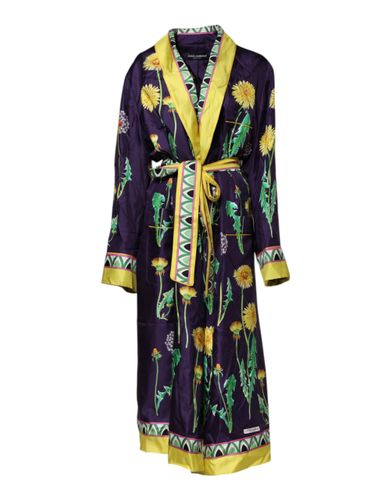 Floral Print Silk Long Sleeves Wrap Women's Robe (Pre-Owned) - Dolce & Gabbana - Modalova