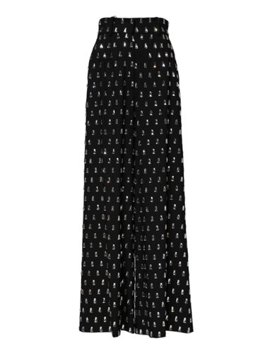 Crystal Embellished Wide Leg Women's Pants - Dolce & Gabbana - Modalova
