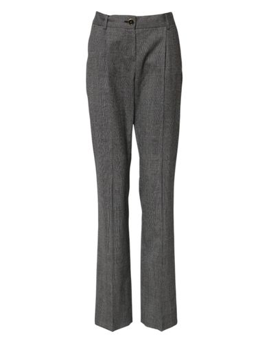 Checkered High Waist Flared Women's Pants - Dolce & Gabbana - Modalova