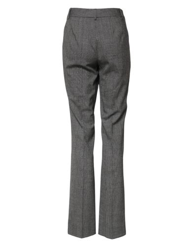 Checkered High Waist Flared Women's Pants - Dolce & Gabbana - Modalova