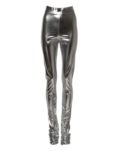 Metallic Polyester Slim Fit Leggings Women's Pants - Dolce & Gabbana - Modalova