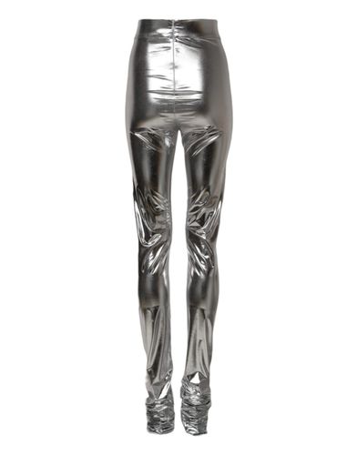 Metallic Polyester Slim Fit Leggings Women's Pants - Dolce & Gabbana - Modalova