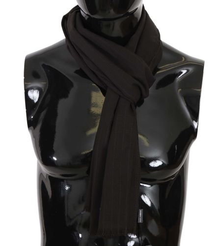 Virgin Wool Striped Pattern Wrap Men's Scarf - Dolce & Gabbana - Modalova