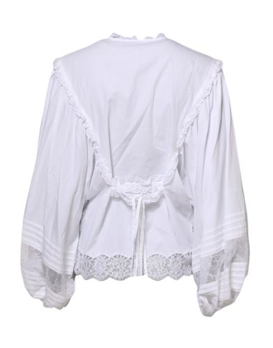Ruffled Lace Embellished Blouse Women's Top (Pre-Owned) - Dolce & Gabbana - Modalova