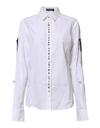 Crystal Embellished Collared Shirt Women's Top (Pre-Owned) - Dolce & Gabbana - Modalova