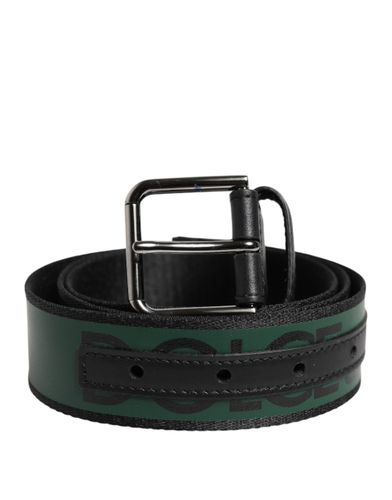 Green Black Polyester DG Logo Buckle Men's Belt (Pre-Owned) - Dolce & Gabbana - Modalova