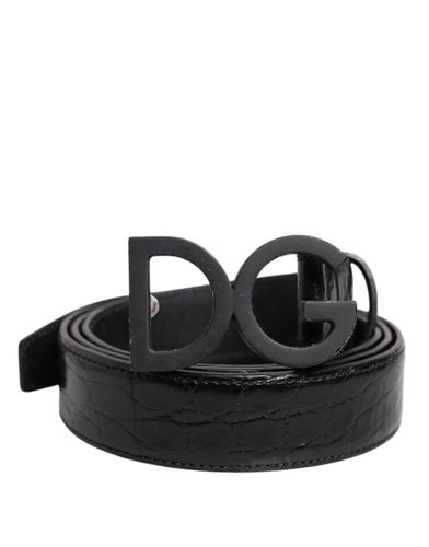 Leather Classic Metal DG Buckle Men's Belt - Dolce & Gabbana - Modalova