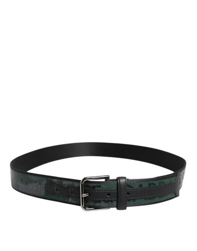 Green Black Polyester DG Logo Buckle Men's Belt (Pre-Owned) - Dolce & Gabbana - Modalova