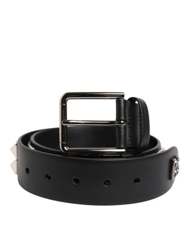 Leather Studded DG Metal Buckle Men's Belt (Pre-Owned) - Dolce & Gabbana - Modalova