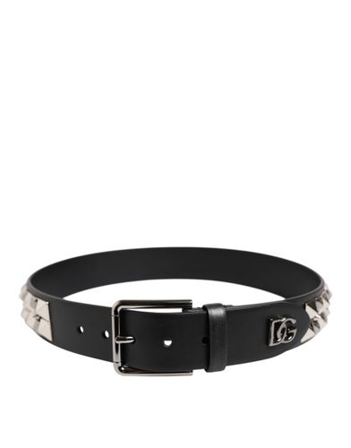 Leather Studded DG Metal Buckle Men's Belt (Pre-Owned) - Dolce & Gabbana - Modalova