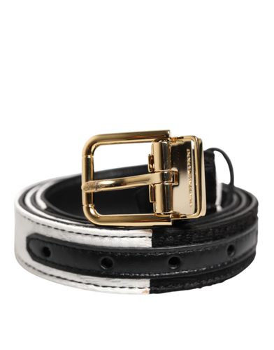Patchwork Gold Metal Buckle Women's Belt - Dolce & Gabbana - Modalova