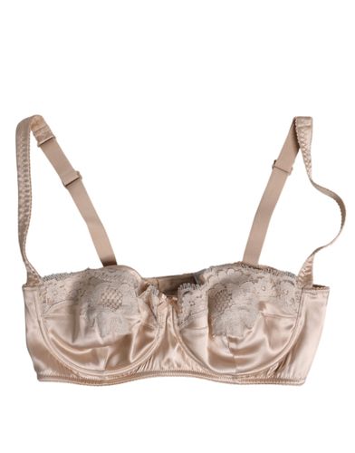 Biege Silk Underwired Balconette Bra Women's Underwear - Dolce & Gabbana - Modalova