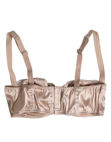 Biege Silk Underwired Balconette Bra Women's Underwear - Dolce & Gabbana - Modalova