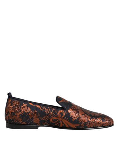 Jacquard Polyester Slip On Loafers Men's Shoes - Dolce & Gabbana - Modalova