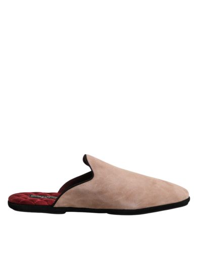 Capra Suede Slides Flat Slipper Men's Shoes - Dolce & Gabbana - Modalova