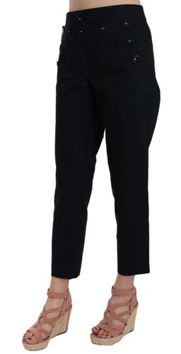 Cropped Front Button Embellished Women's Pants - Dolce & Gabbana - Modalova