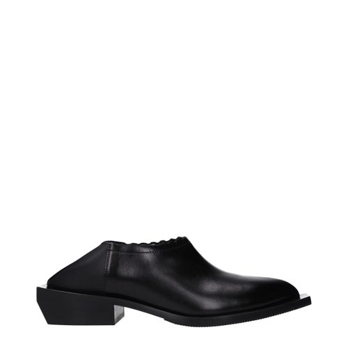 Leather Women's Mules - Moschino - Modalova