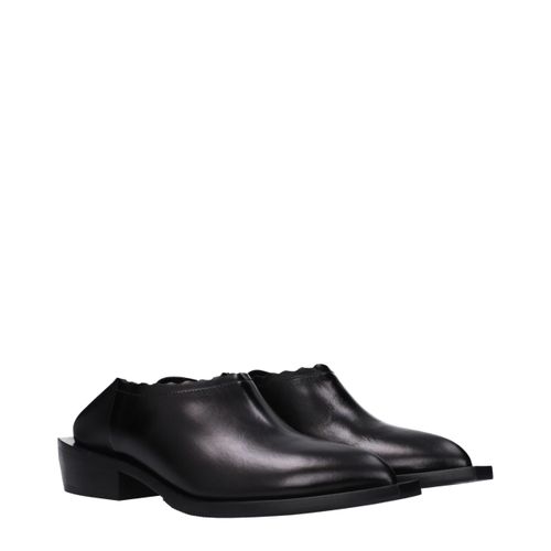 Leather Women's Mules - Moschino - Modalova