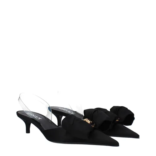 Satin Flat Women's Sandals - Versace - Modalova