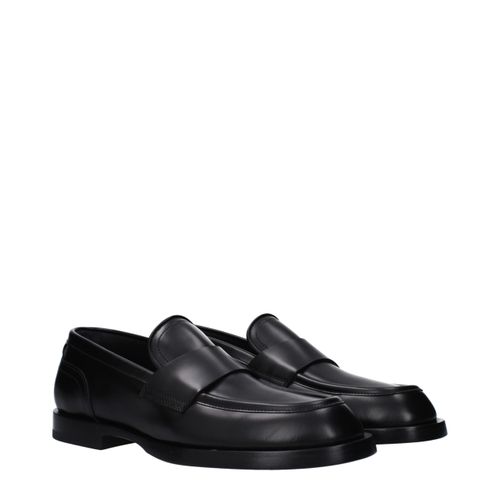 Leather Slip-On Men's Loafers - Dolce & Gabbana - Modalova