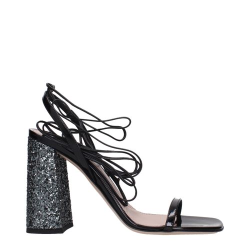 Leather Platform Women's Sandals - Miu Miu - Modalova