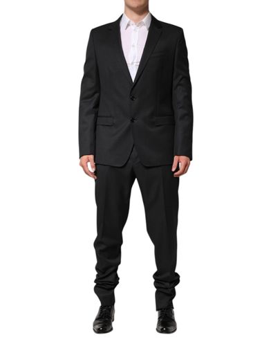Dark Gray Wool Single Breasted 2 Piece Men's Suit - Dolce & Gabbana - Modalova