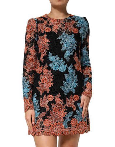 Floral Embroidery Shift Mini Women's Dress - Dolce & Gabbana - Modalova