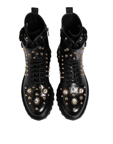 Studded Lace Up Mid Calf Boots Men's Shoes - Dolce & Gabbana - Modalova