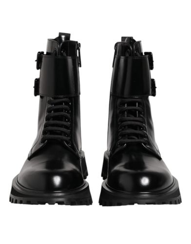 Leather Lace Up Mid Calf Boots Men's Shoes - Dolce & Gabbana - Modalova