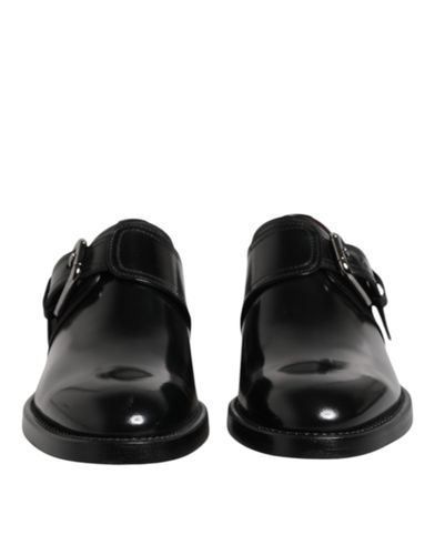 Leather Monk Strap Derby Formal Men's Shoes - Dolce & Gabbana - Modalova