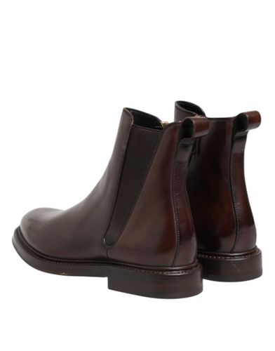 Chelsea Leather Mid Calf Boots Men's Shoes (Pre-Owned) - Dolce & Gabbana - Modalova