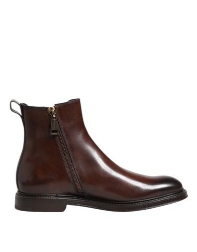 Chelsea Leather Mid Calf Boots Men's Shoes - Dolce & Gabbana - Modalova