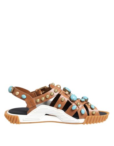Leather Studded Slides Sandals Men's Shoes - Dolce & Gabbana - Modalova