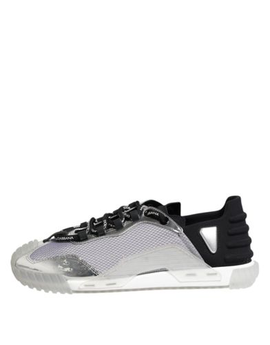 Silver Black Nylon NS1 Low Top Men Sneakers Men's Shoes (Pre-Owned) - Dolce & Gabbana - Modalova