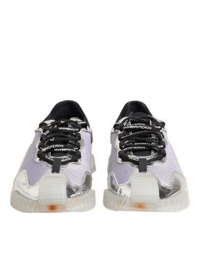 Silver Black Nylon NS1 Low Top Sneakers Men's Shoes (Pre-Owned) - Dolce & Gabbana - Modalova