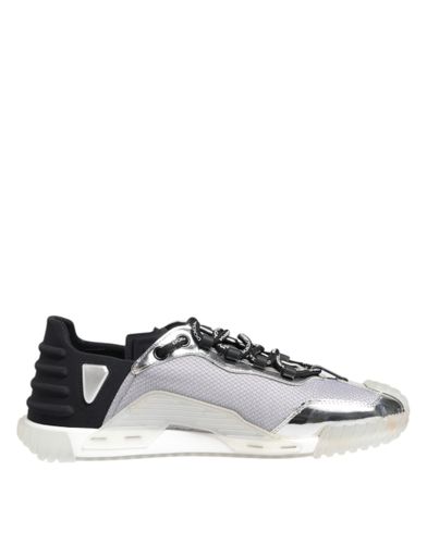 Silver Black Nylon NS1 Low Top Sneakers Men's Shoes (Pre-Owned) - Dolce & Gabbana - Modalova